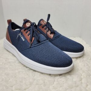 Cole Haan Grandsport Journey Men's 13M Sneakers Shoes Navy Blue Woodbury Knit